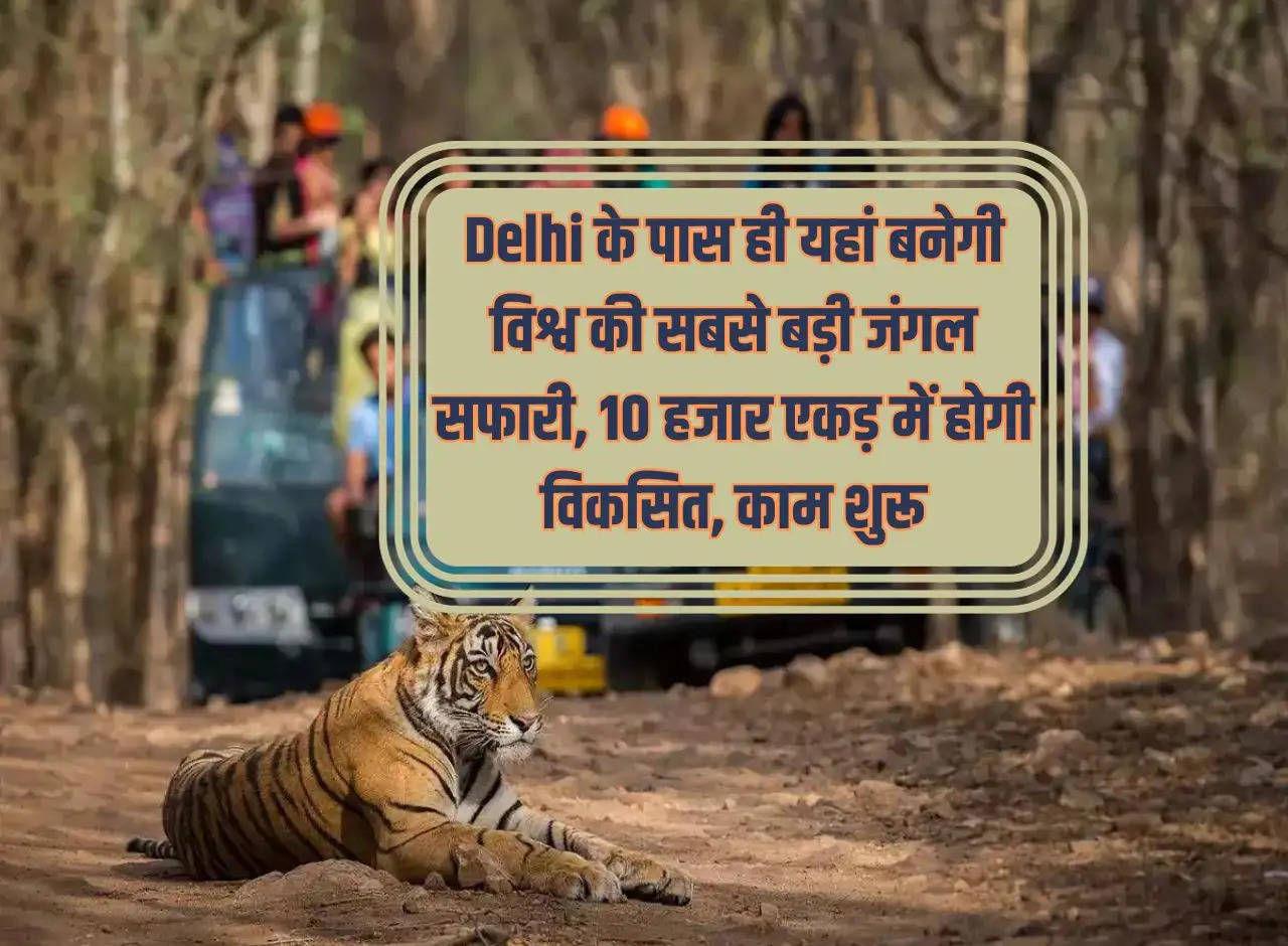 The world's largest jungle safari will be built here near Delhi, will be developed in 10 thousand acres, work started