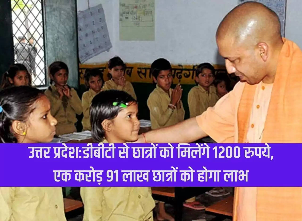 Uttar Pradesh: Students will get Rs 1200 from DBT, one crore 91 lakh students will benefit.