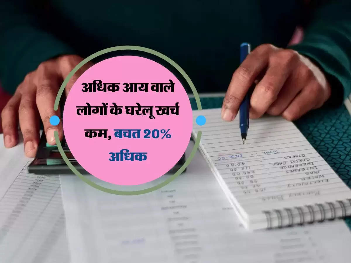 Budget Tips : अधिक आय वाले लोगों के घरेलू खर्च कम, बचत 20% अधिक