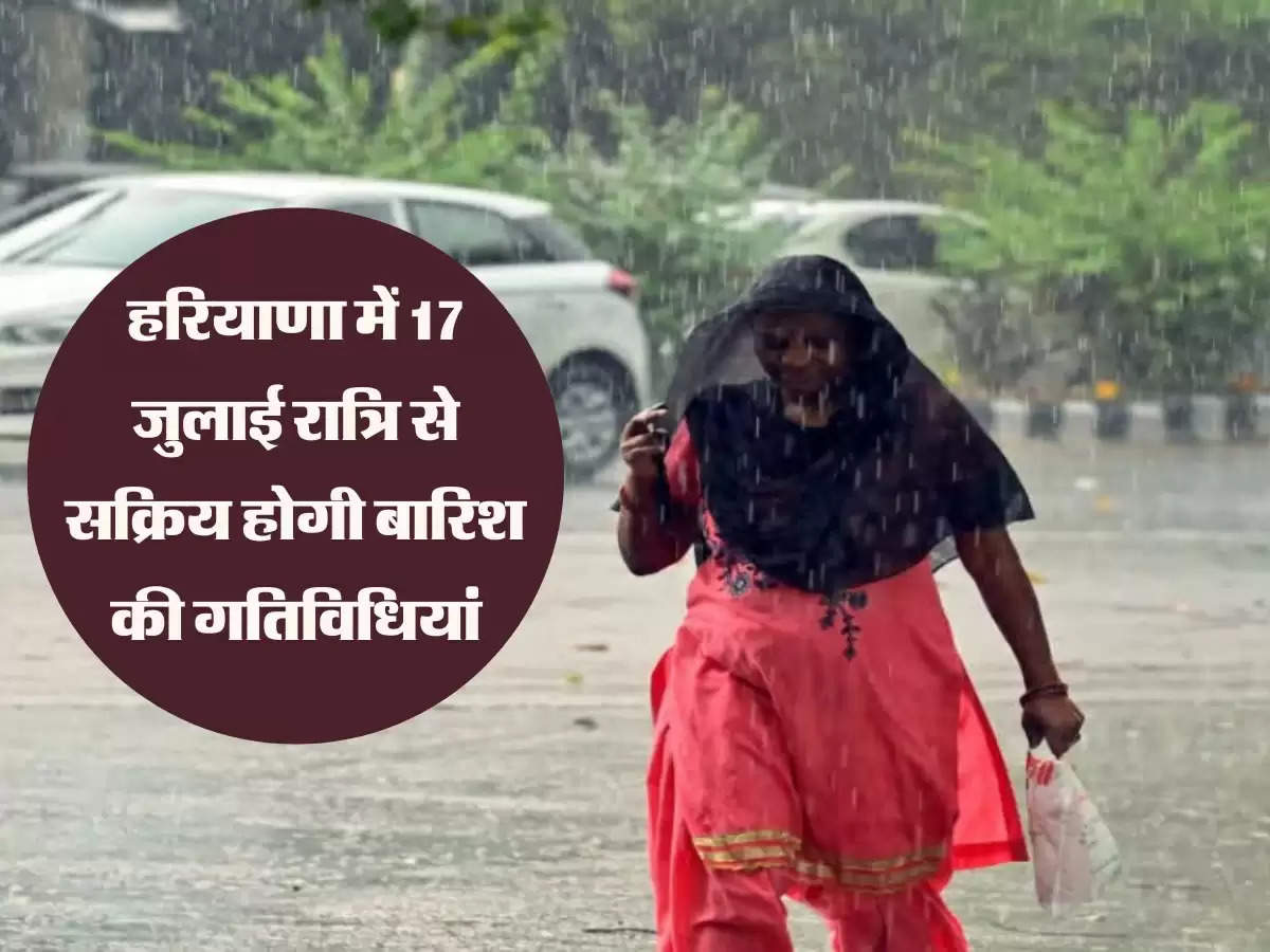 Haryana Monsoon : हरियाणा में 17 जुलाई रात्रि से सक्रिय होगी बारिश की गतिविधियां, इन जिलों में अलर्ट