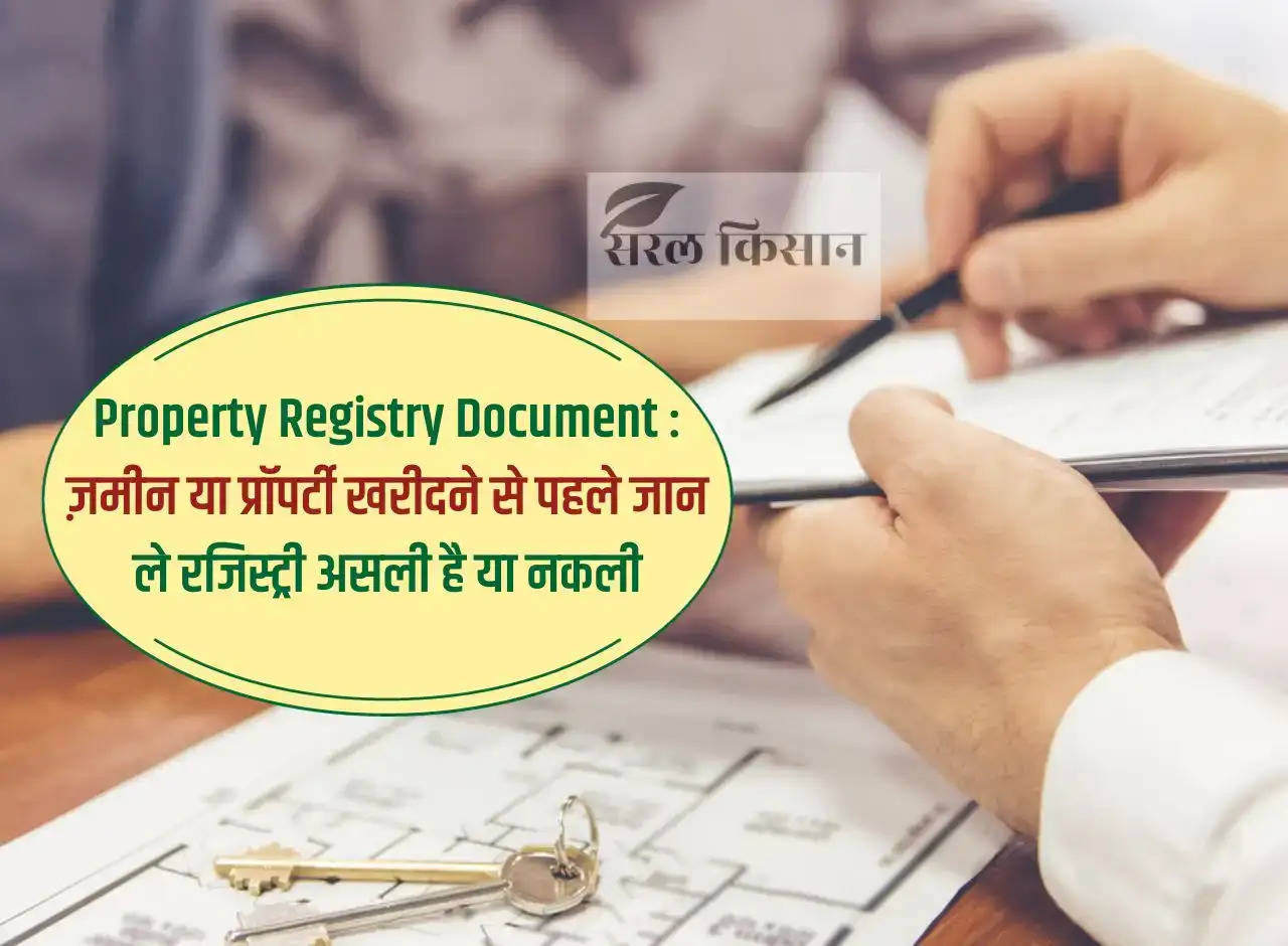 Property Registry Document: Before buying land or property, know whether the registry is real or fake.