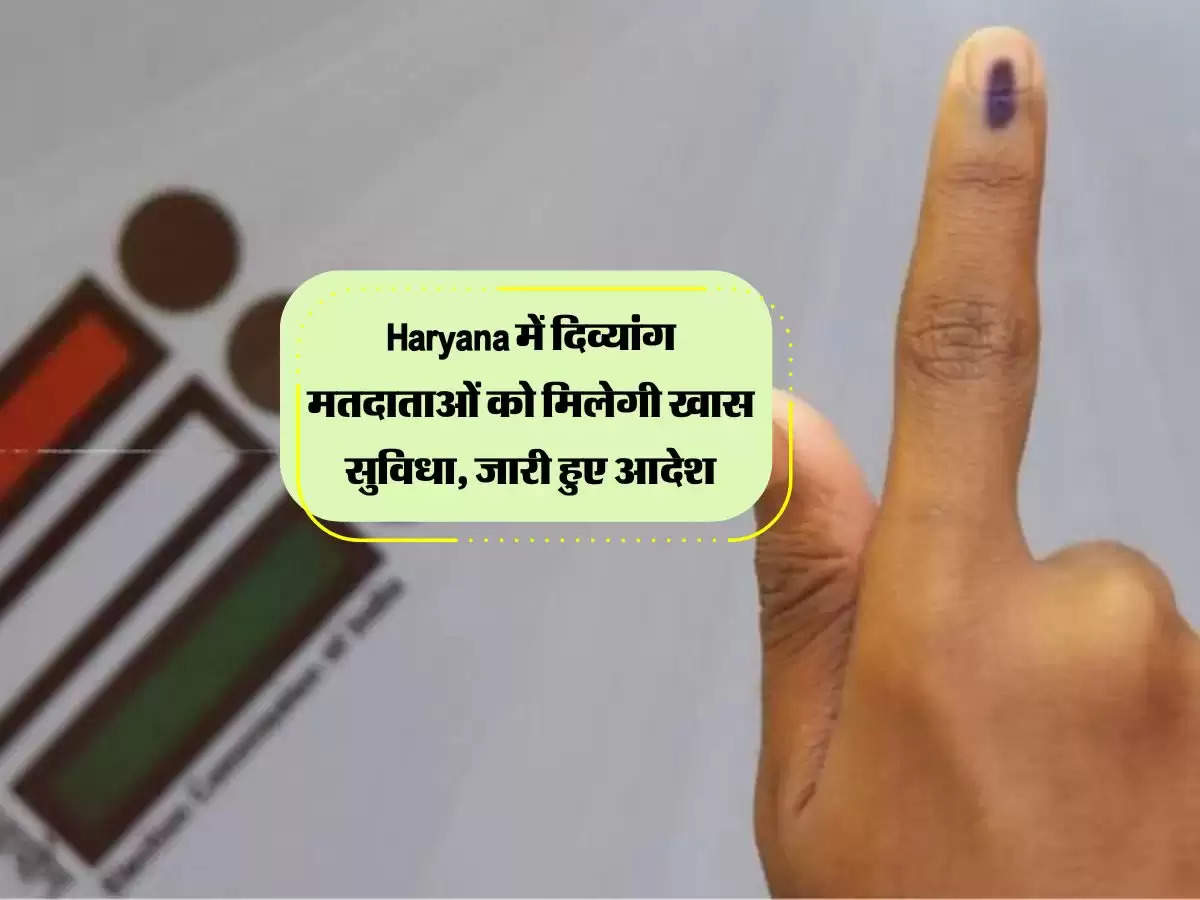 Haryana में दिव्यांग मतदाताओं को मिलेगी खास सुविधा, जारी हुए आदेश 