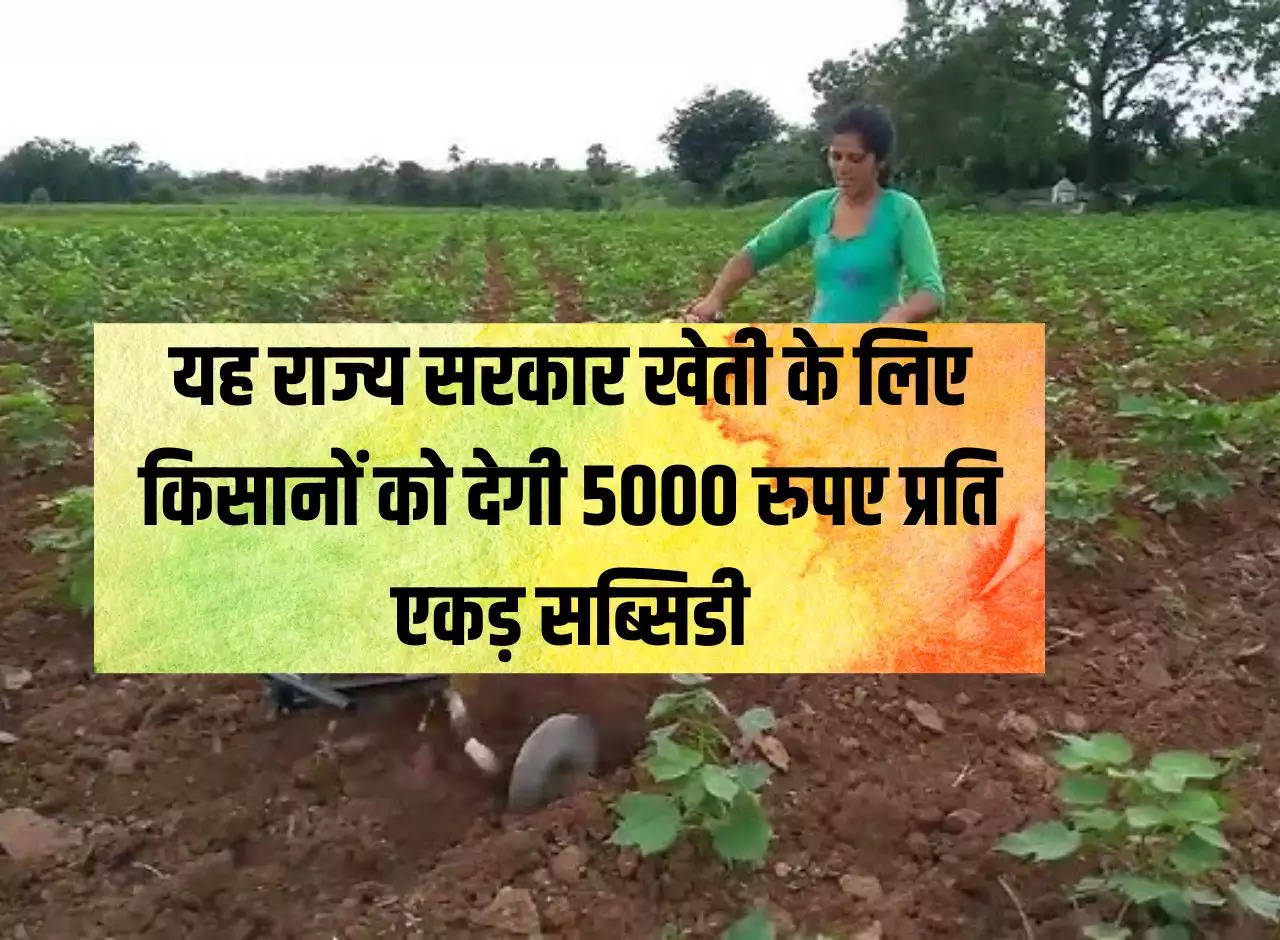 This state government will give subsidy of Rs 5000 per acre to farmers for farming, in this way they will get the benefit of the scheme.