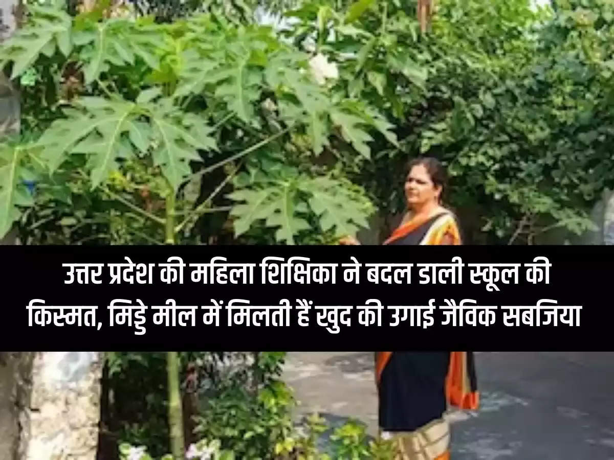 Female teacher from Uttar Pradesh changed the fate of the school, provides organic vegetables grown by herself in the midday meal