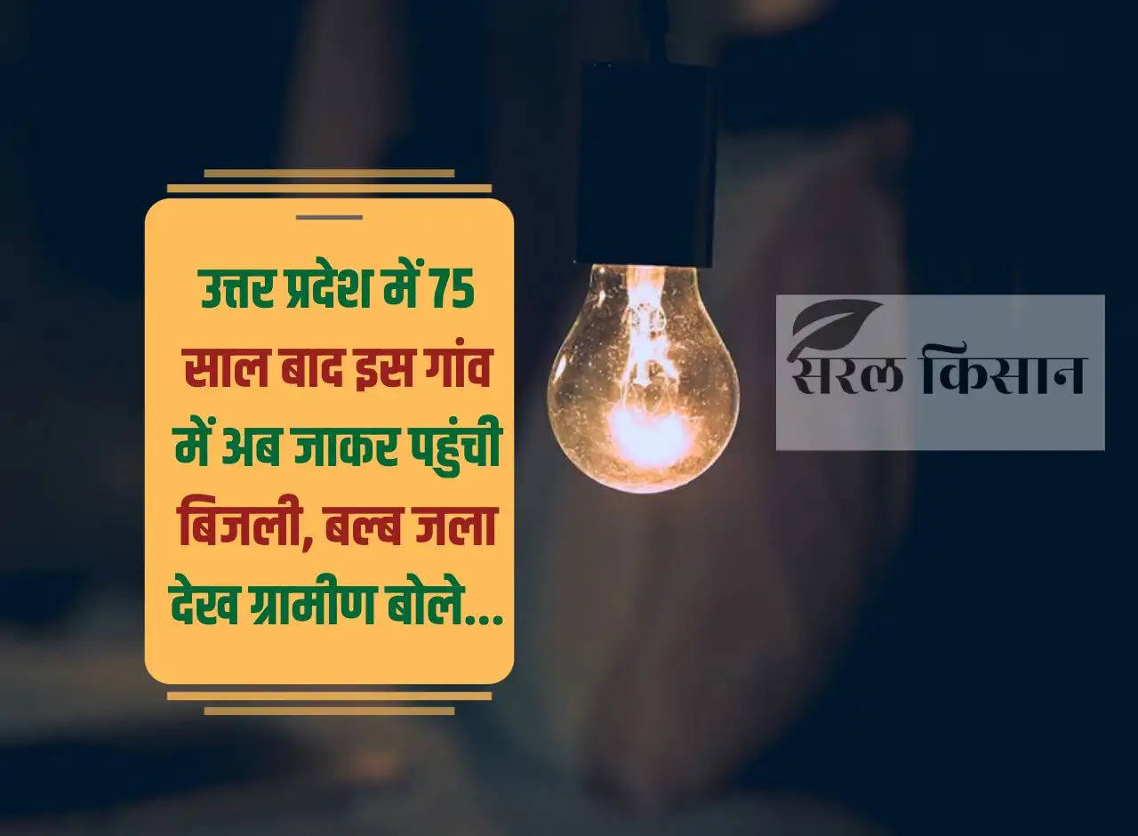 Electricity has now reached this village in Uttar Pradesh after 75 years, villagers said after seeing the bulb lit...