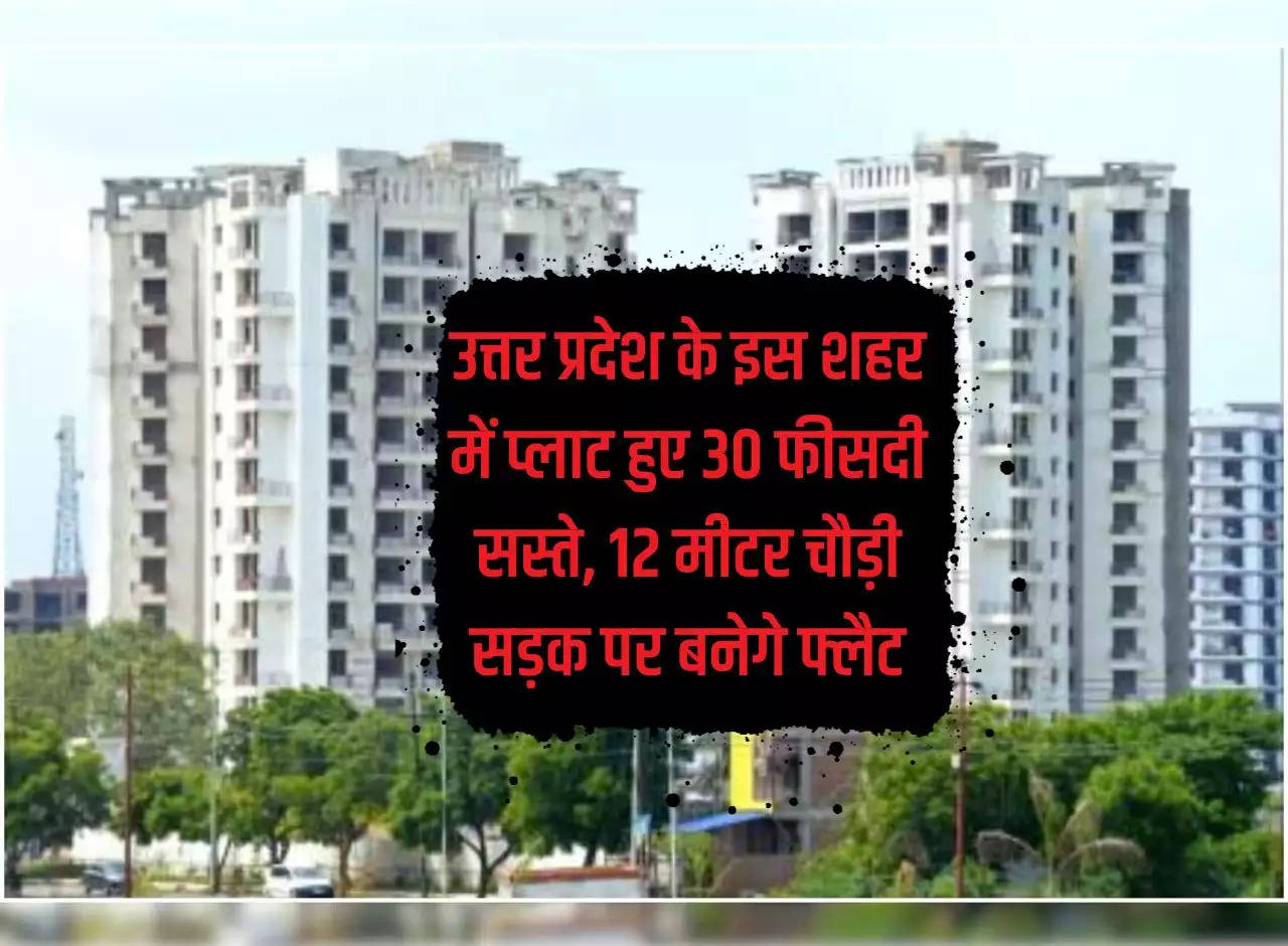 Plots in this city of Uttar Pradesh are 30 percent cheaper, flats will be built on 12 meter wide road.