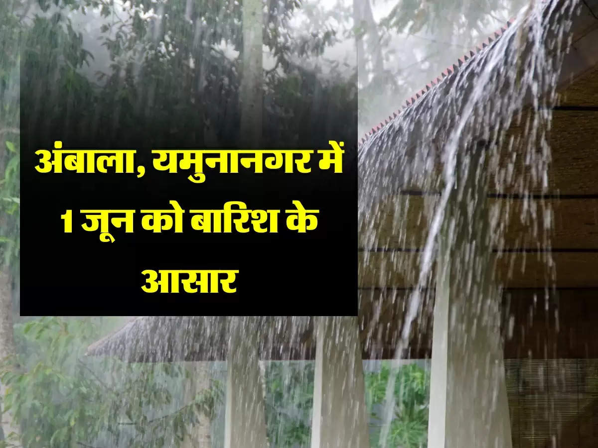 हरियाणा के 2 जिलों में हुई बारिश से लोगों को राहत, अंबाला, यमुनानगर में 1 जून को बारिश के आसार