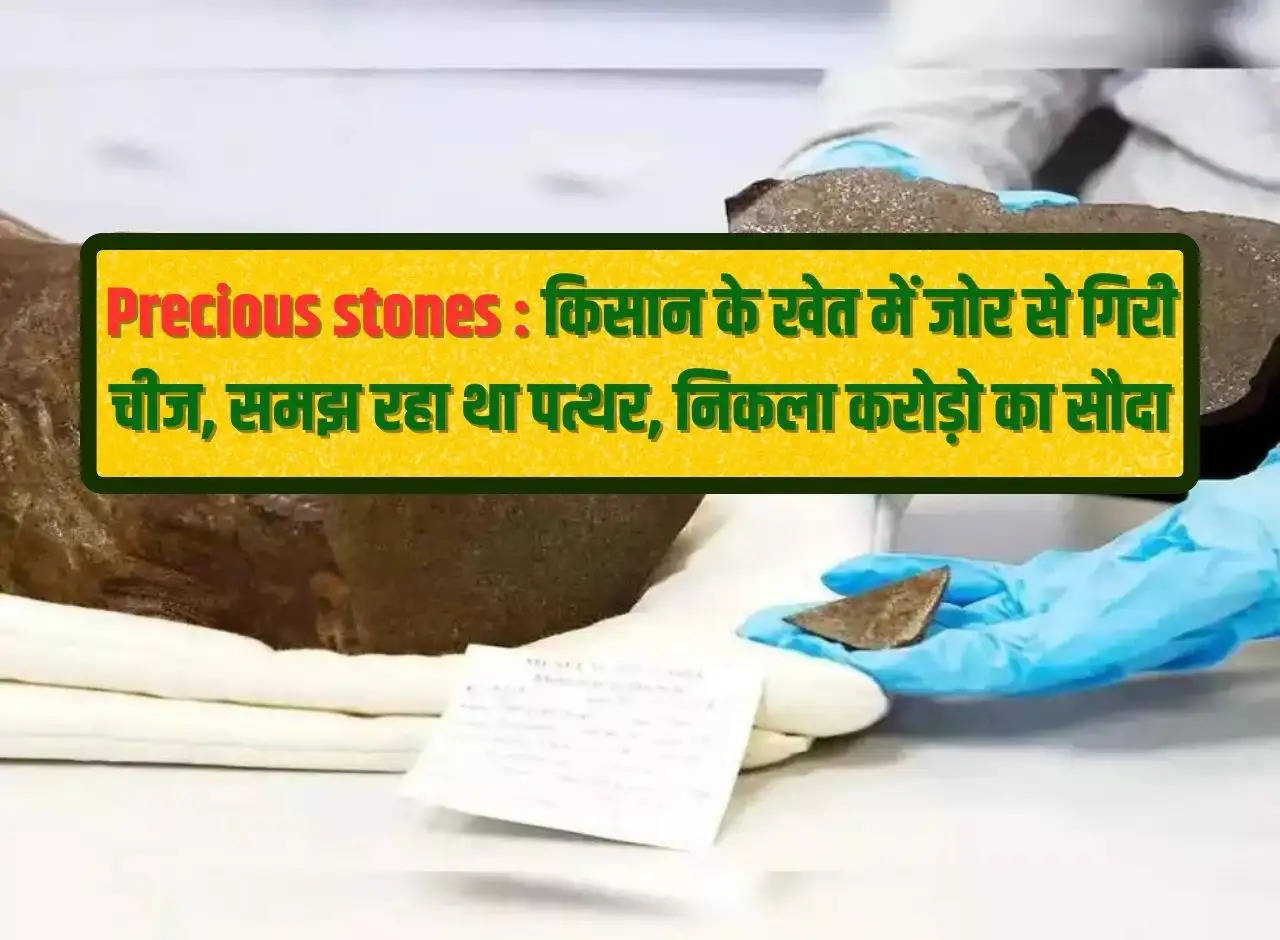 Precious stones: Something fell heavily in the farmer's field, thinking it was a stone, turned out to be a deal worth crores