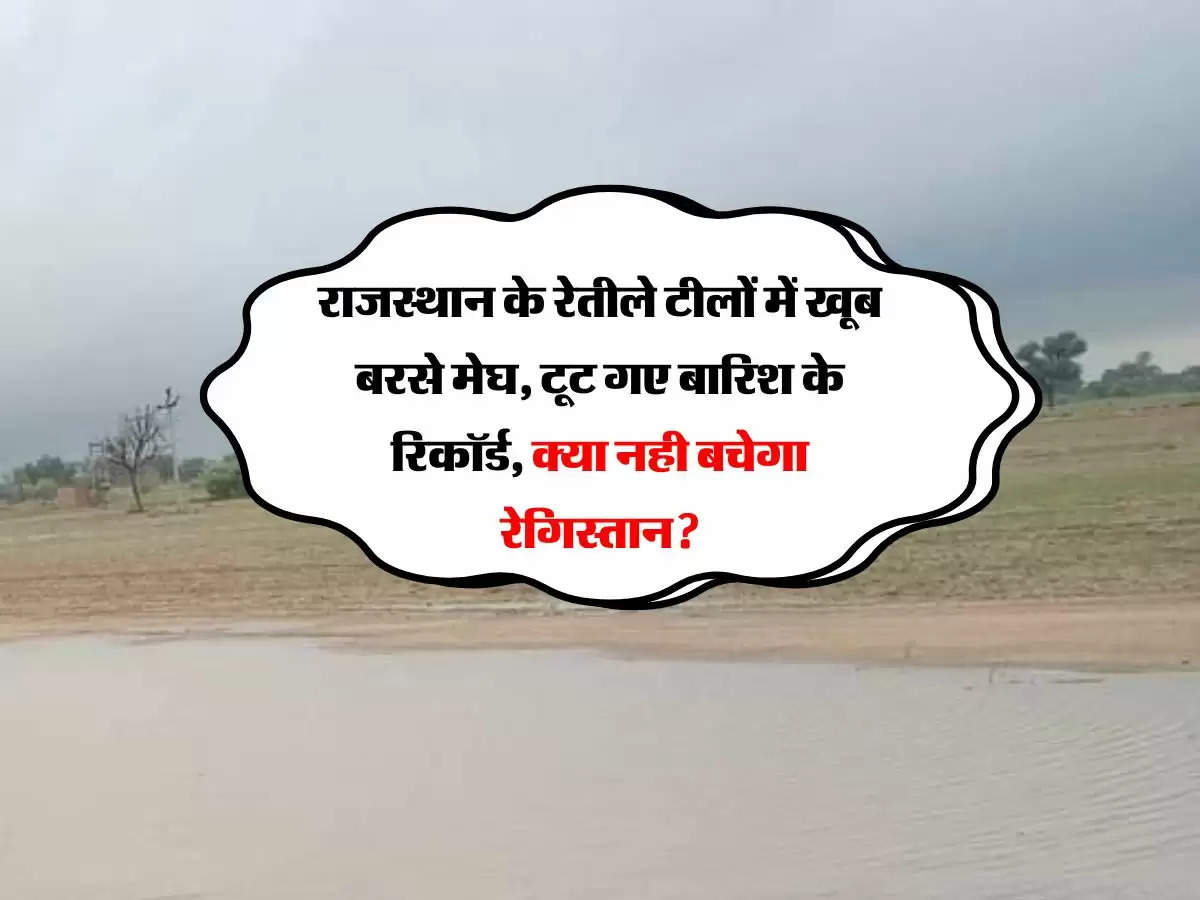 राजस्थान के रेतीले टीलों में खूब बरसे मेघ, टूट गए बारिश के रिकॉर्ड, क्या नही बचेगा रेगिस्तान?