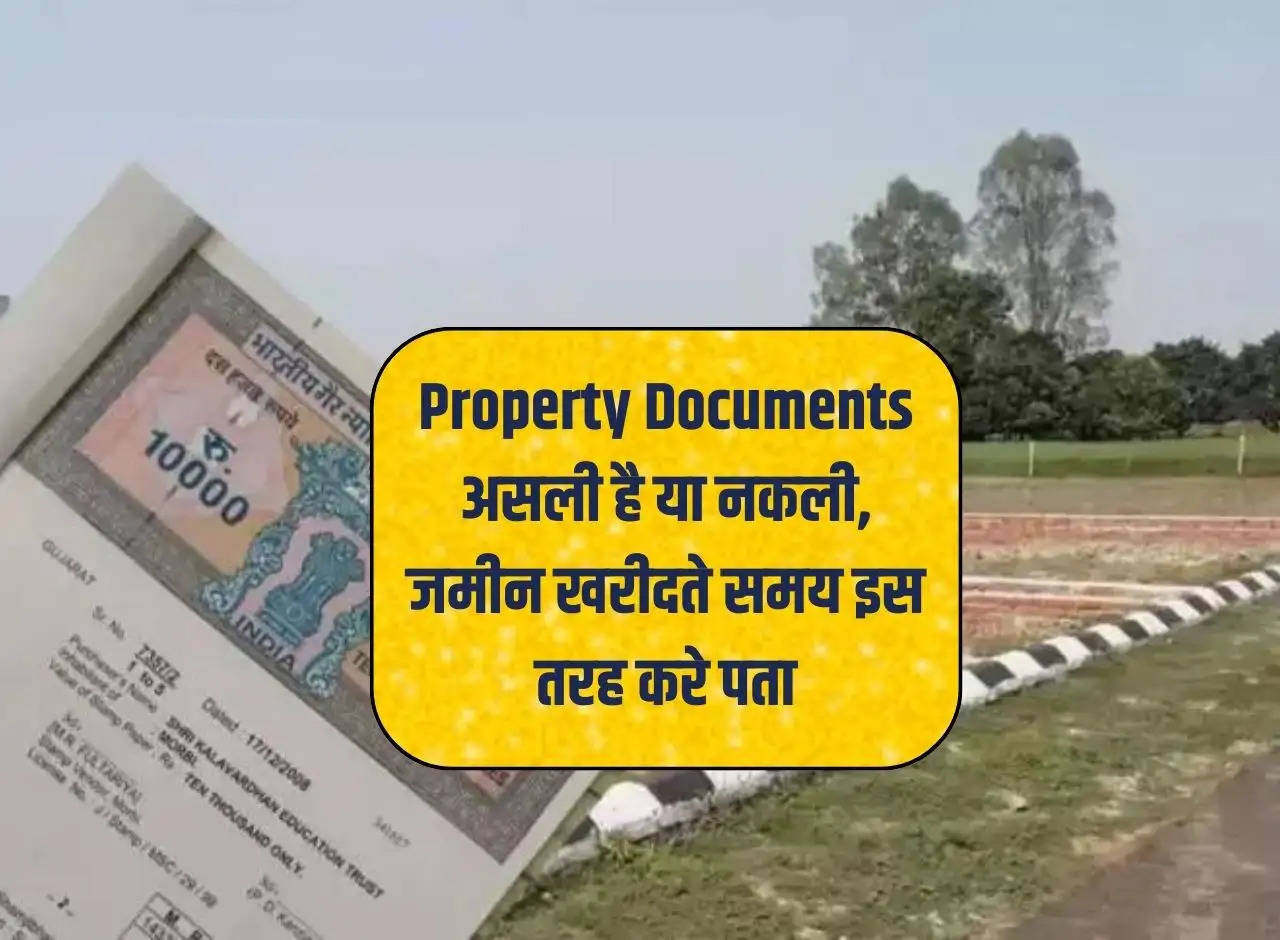 Whether property documents are real or fake, know this while buying land.