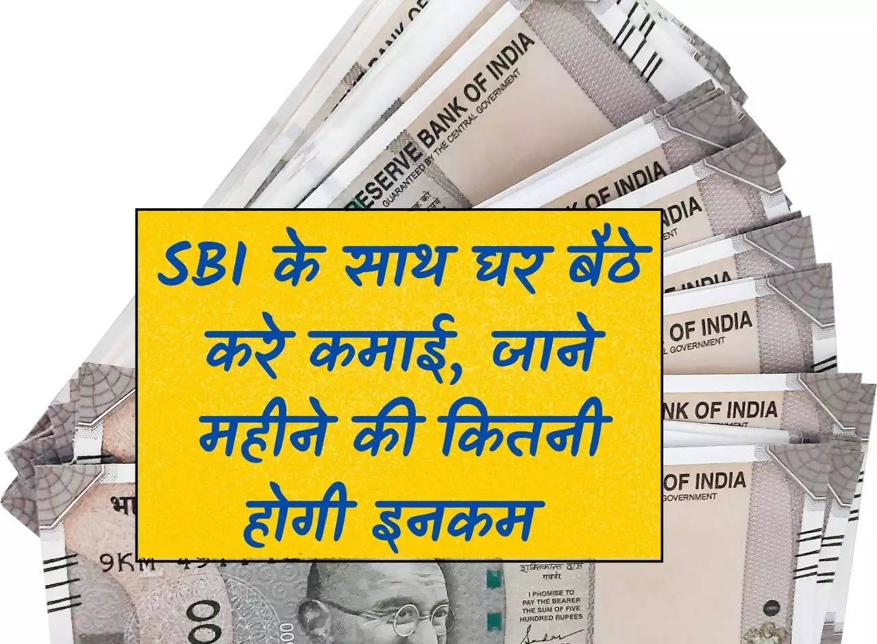 Earn money sitting at home with SBI, know how much will be your monthly income