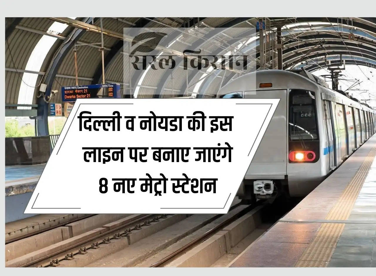 Metro Train Project: 8 new metro stations will be built on this line of Delhi and Noida.