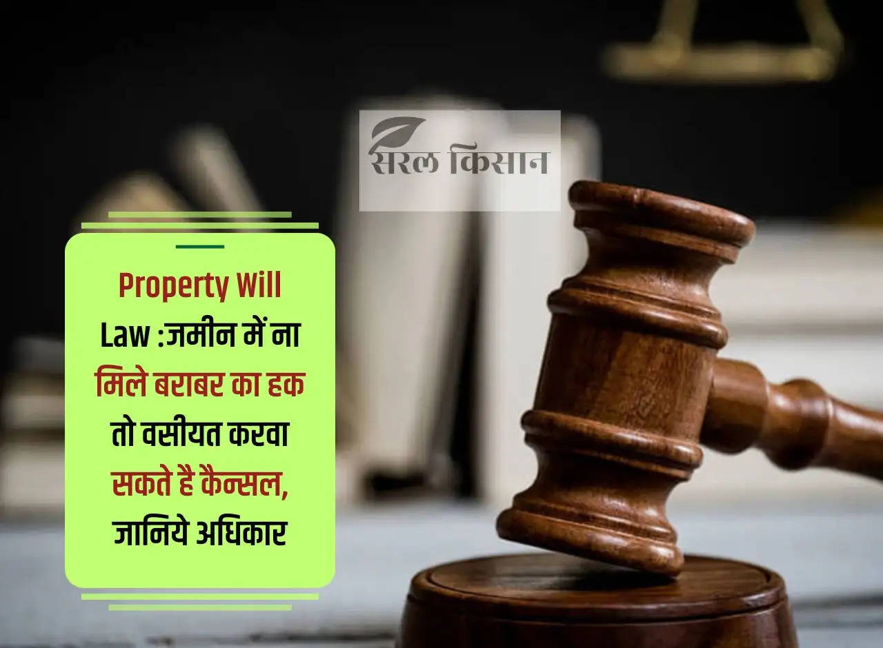 Property Will Law: If you do not get equal rights in land, your will can be cancelled, know your rights.