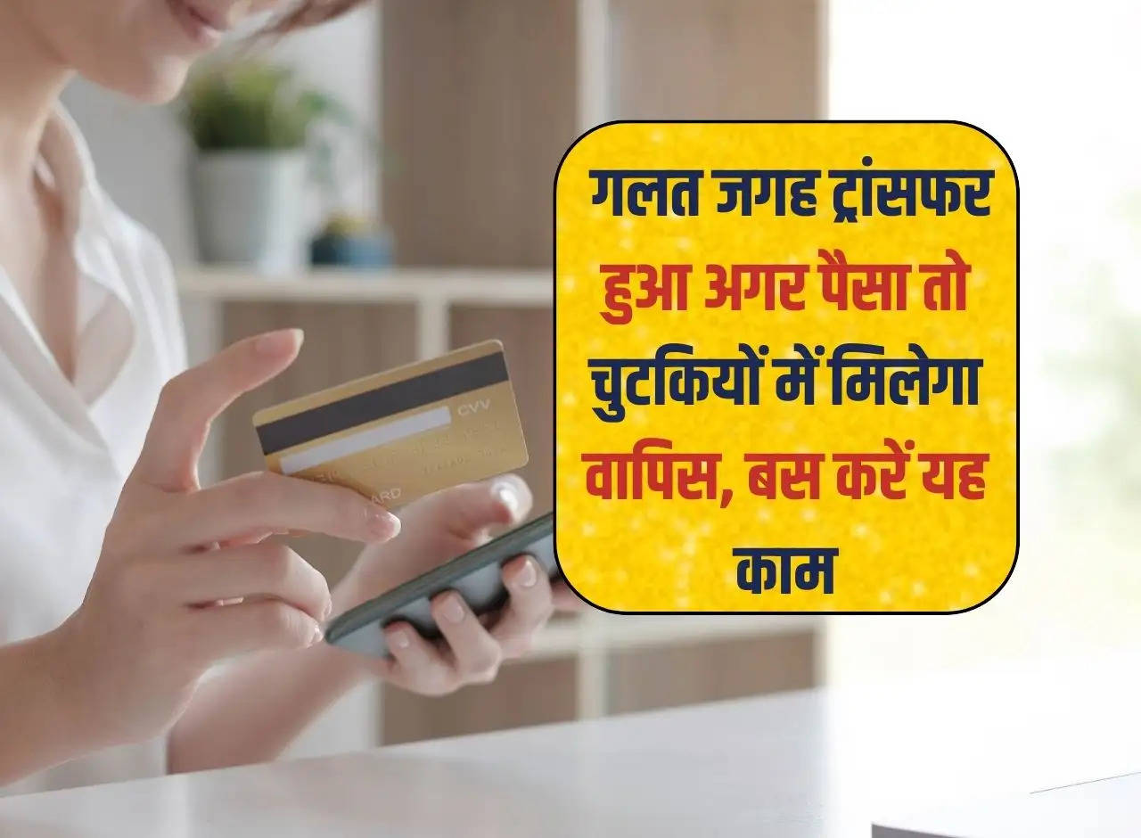 Digital Payment: If the money is transferred to the wrong place, you will get it back in a jiffy, just do this.