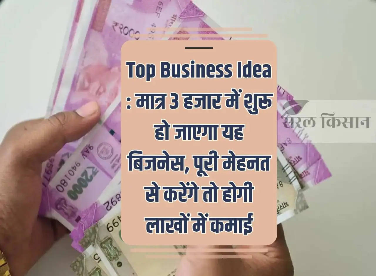 Top Business Idea: This business can be started in just 3 thousand, if you work hard then you will earn in lakhs.