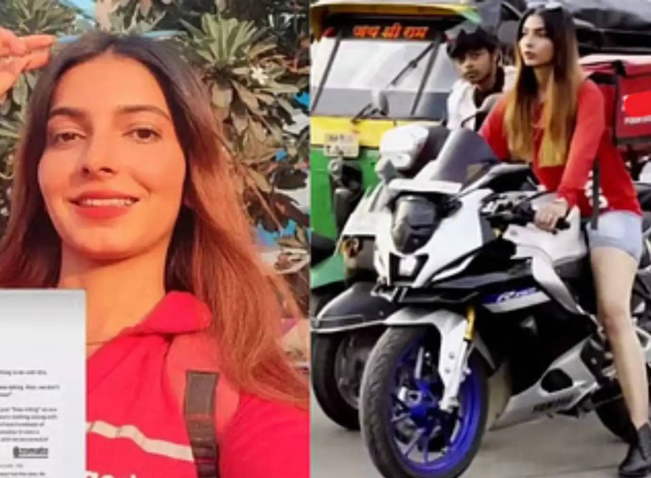 Indore Zomato Girl: Delivery girl with super bike, western look stopped people's heartbeat, watch video