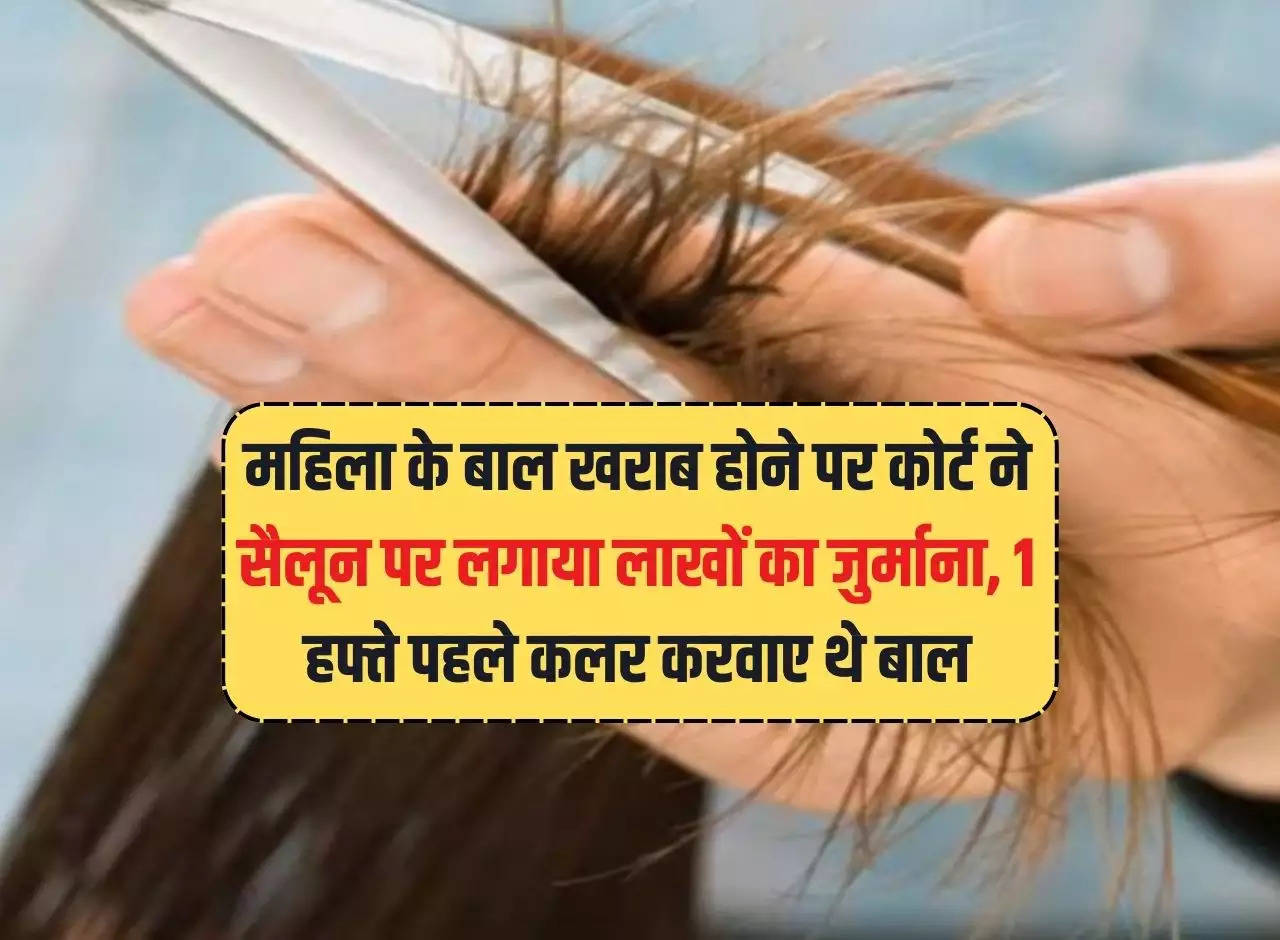 Consumer Court Decision: Court imposed fine of lakhs on salon for damage to woman's hair, had got her hair colored 1 week ago