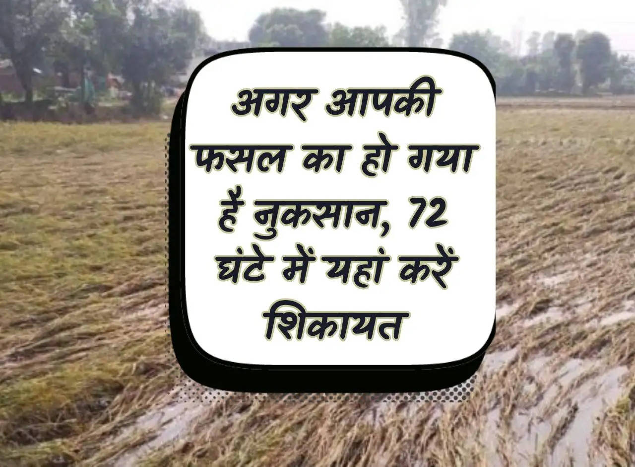 If your crop is damaged, complain here within 72 hours