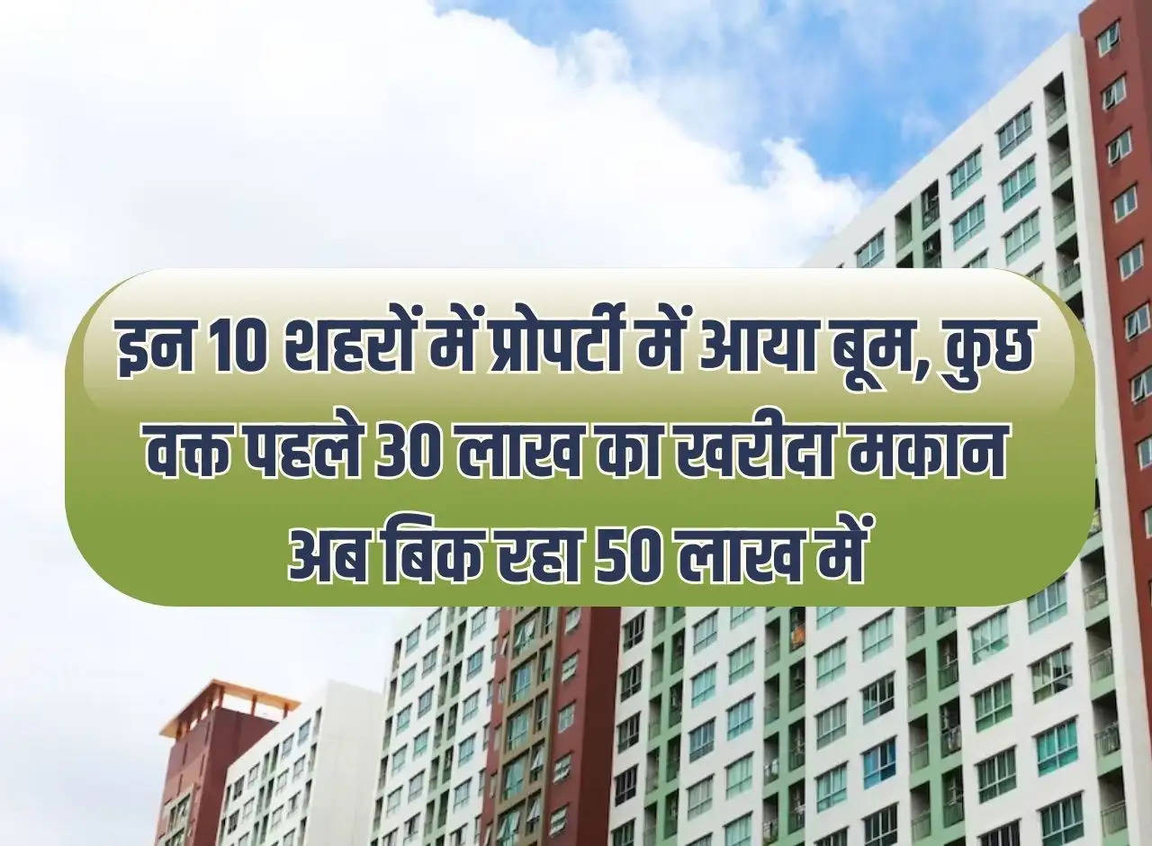 Property Price: There is a boom in property in these 10 cities, a house bought for Rs 30 lakh some time ago is now being sold for Rs 50 lakh.